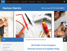 Tablet Screenshot of horizonelectrics.com